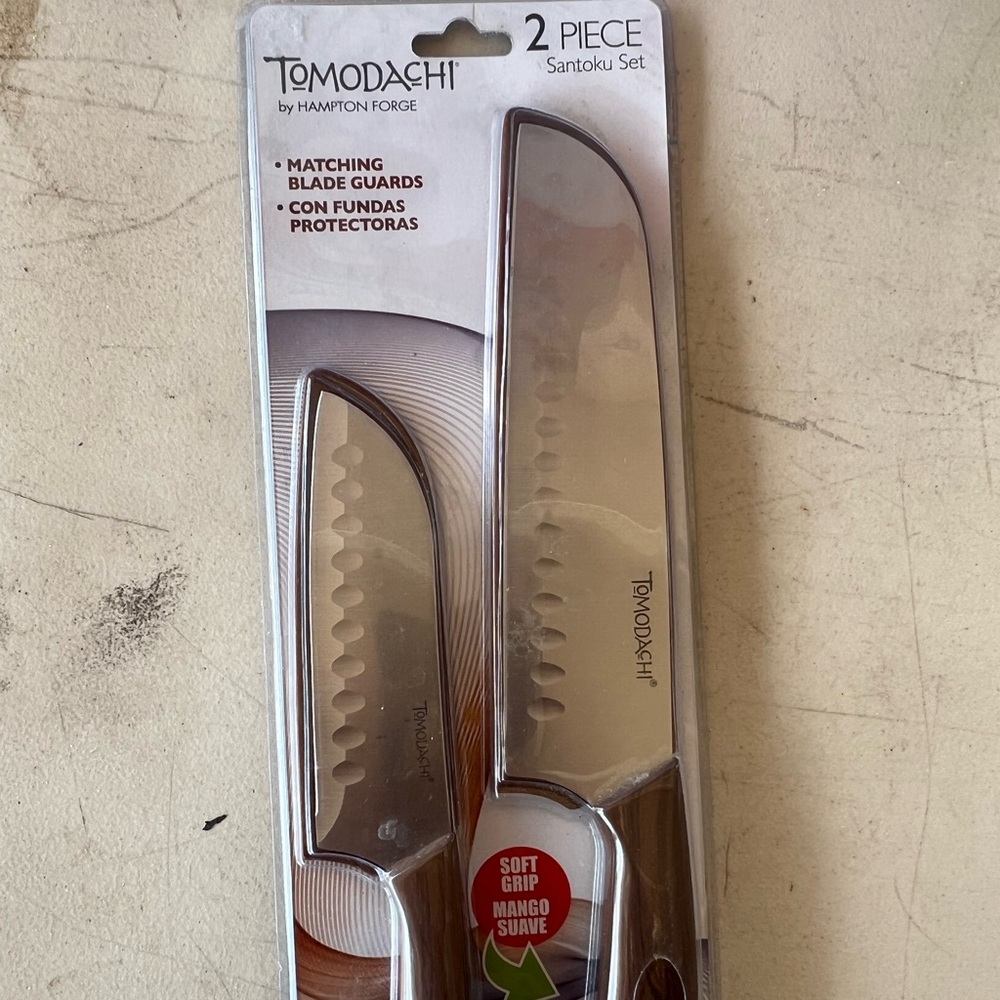 Santoku Knife Set with Comfort Grip Handle